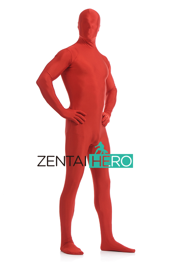 Red Color Male Fullbody Zentai Suit