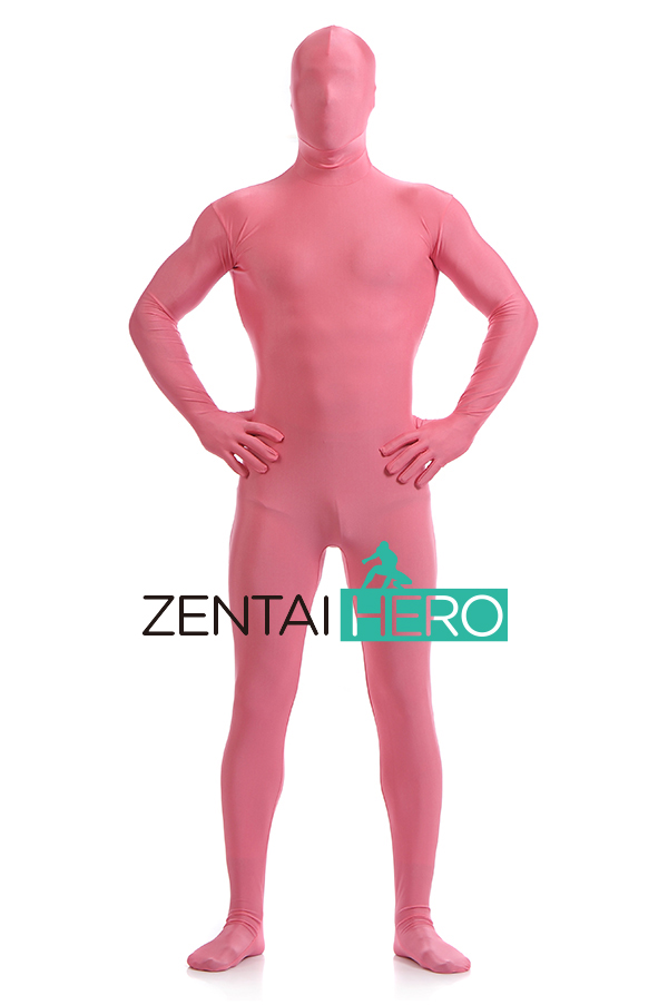 Pink Lycra Spandex Fullbody Zentai Suit