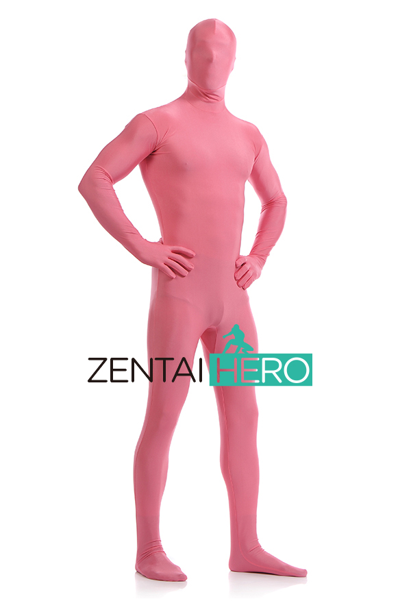 Pink Lycra Spandex Fullbody Zentai Suit