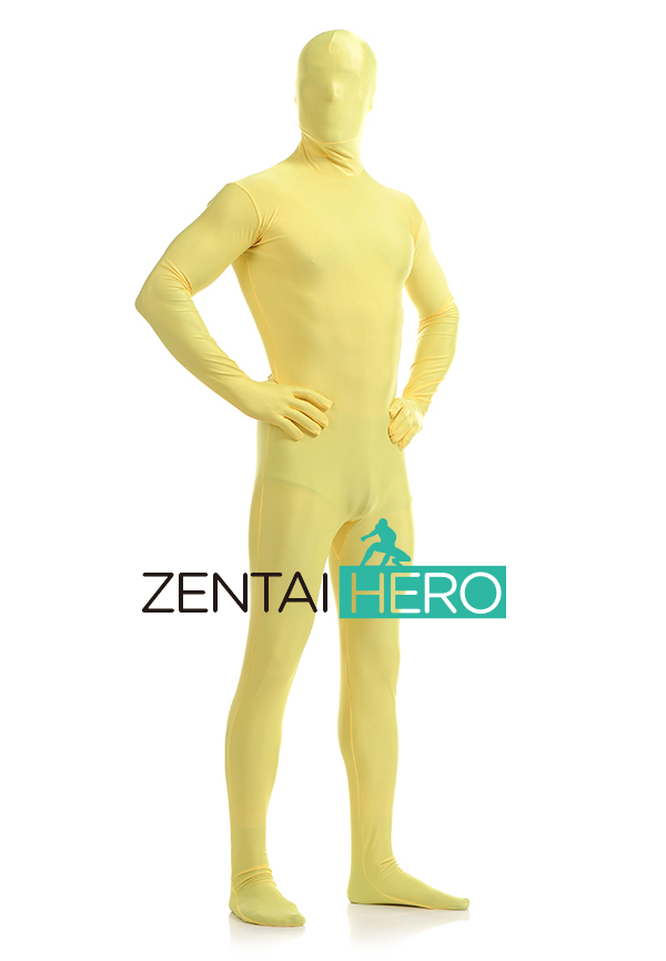 Yellow Fashion Lycra Spandex Bodysuit