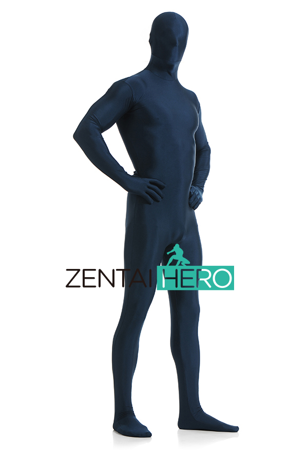 Navy Blue Fashion Lycra Spandex Zentai Suit