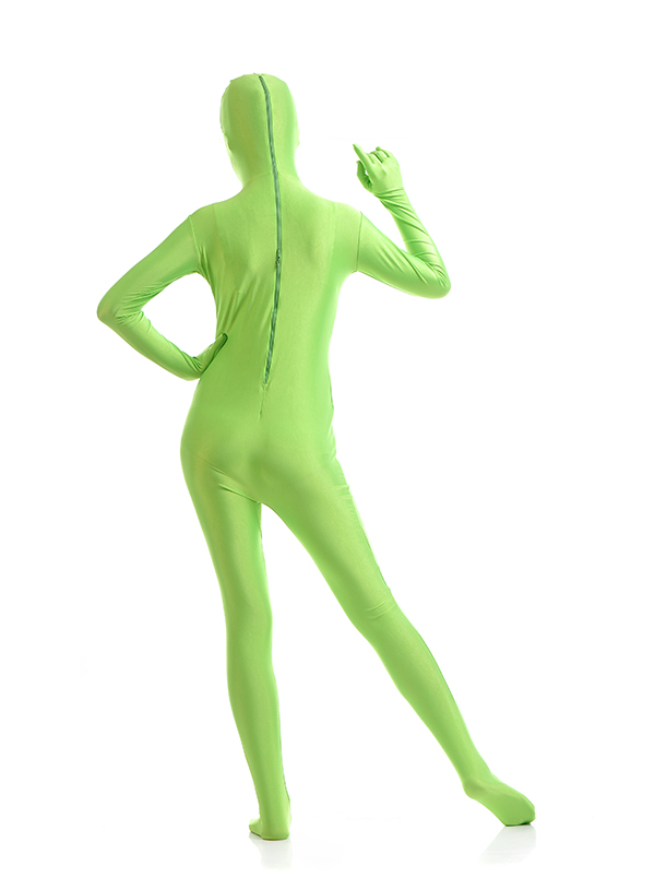 Fresh Green Sexy Woman Fullbody Zentai Suit