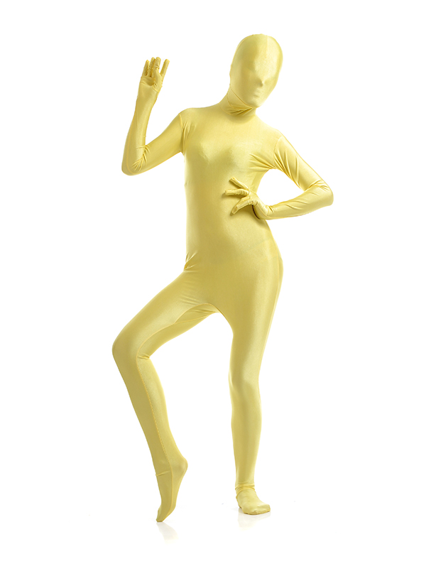 Sexy Women Yellow Lycra Zentai Bodysuit