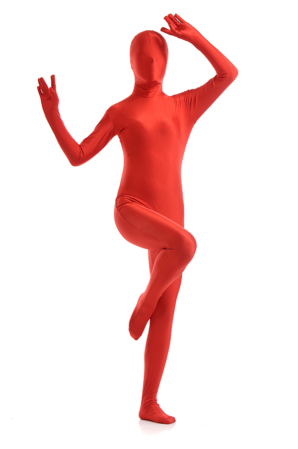 Sexy Women Red Second Skin Bodysuit