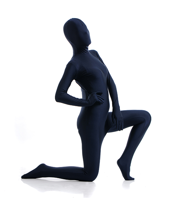 Sexy Women's Navy Blue Fullbody Zentai Suit