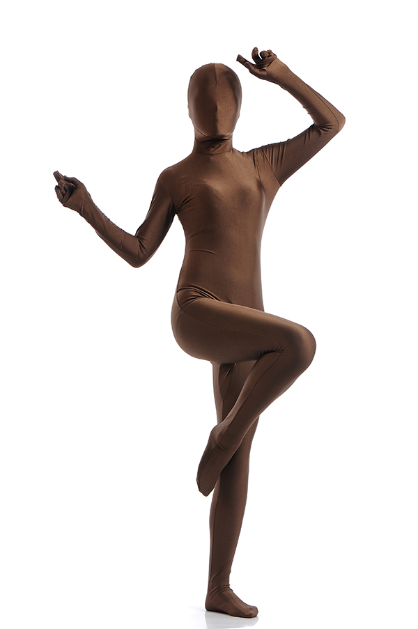 Sexy Women's Brown Spandex Zentai Suit