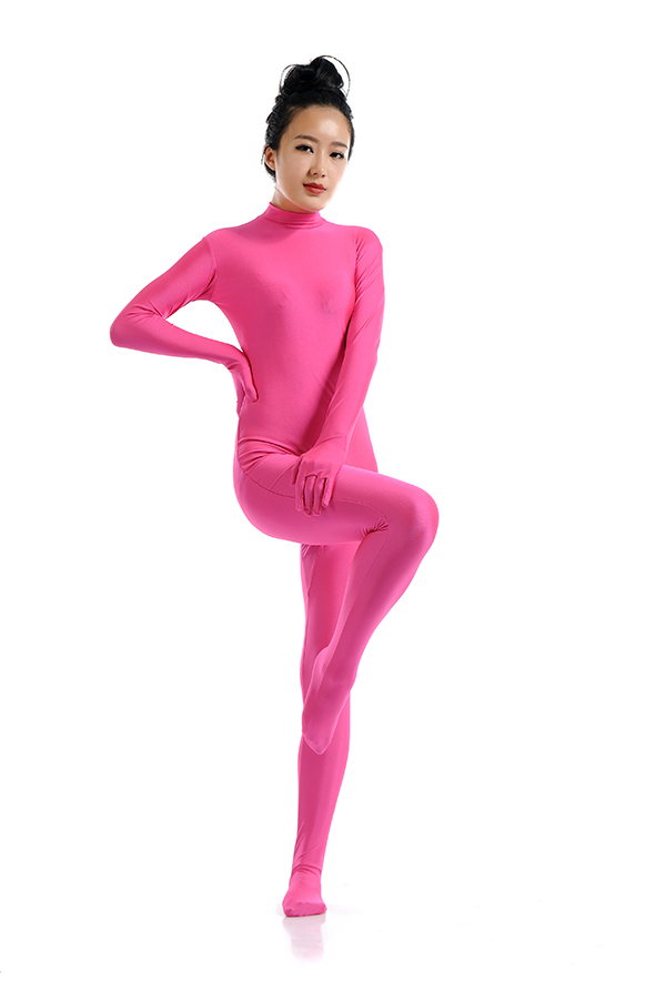 Pink Color Women\'s Spandex Catsuit