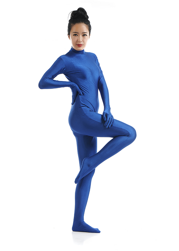 Royal Blue Women's Spandex Zentai Catsuit