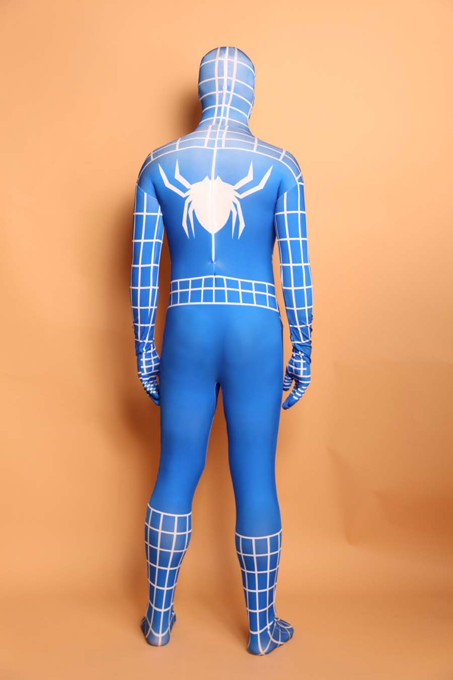 New Printing Blue Spiderman Cosplay Costume