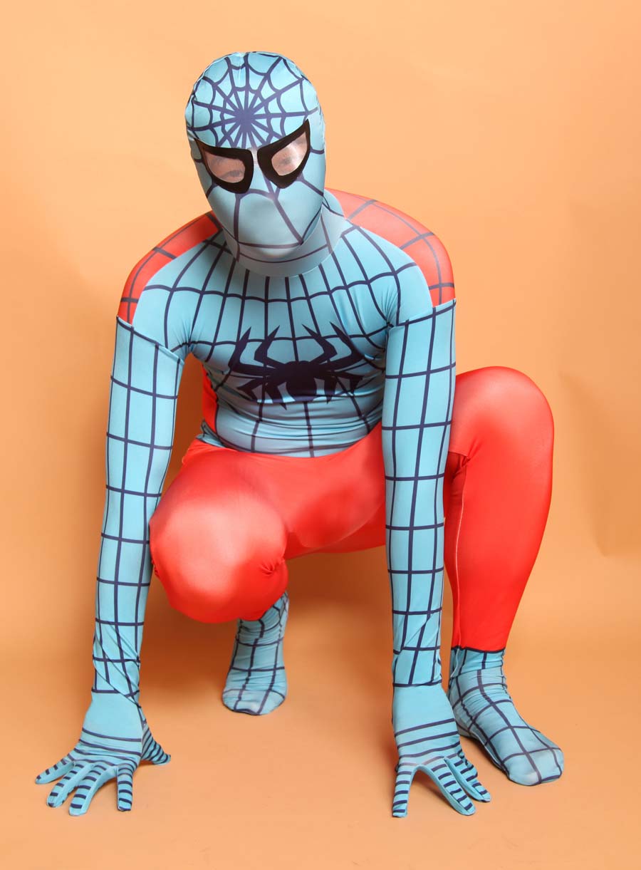 Orange And Blue Spiderman Halloween Costume