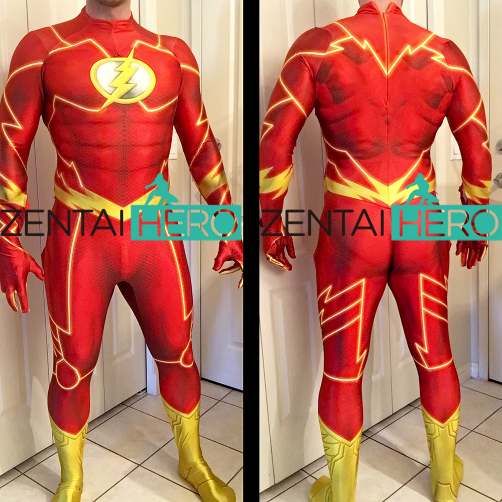 New 52 Flash Costume 3D Printing Shade Cosplay Costume