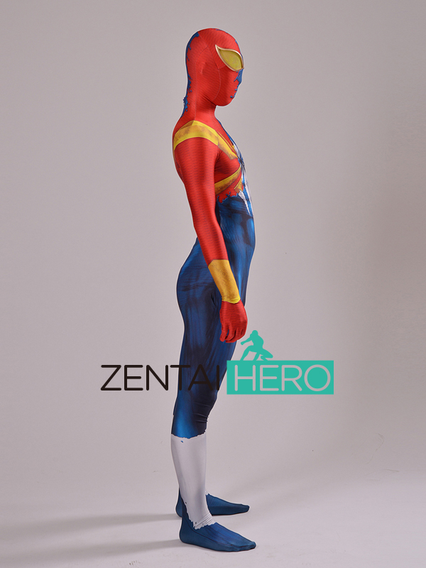 3D Printing Spiderman Costume Half Symbiote Iron-Spider Costume