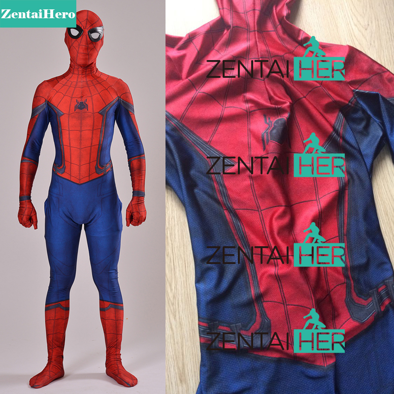 Civil War Spiderman Costume 3D Shade Spandex Halloween Party