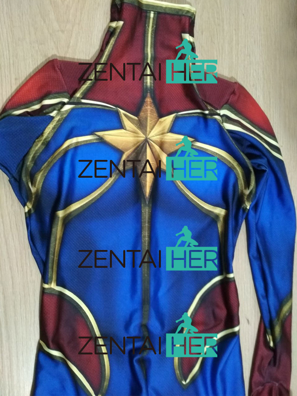 3D Dye-sub Captain Marvel Cosplay Costume Ms Marvel Superhero