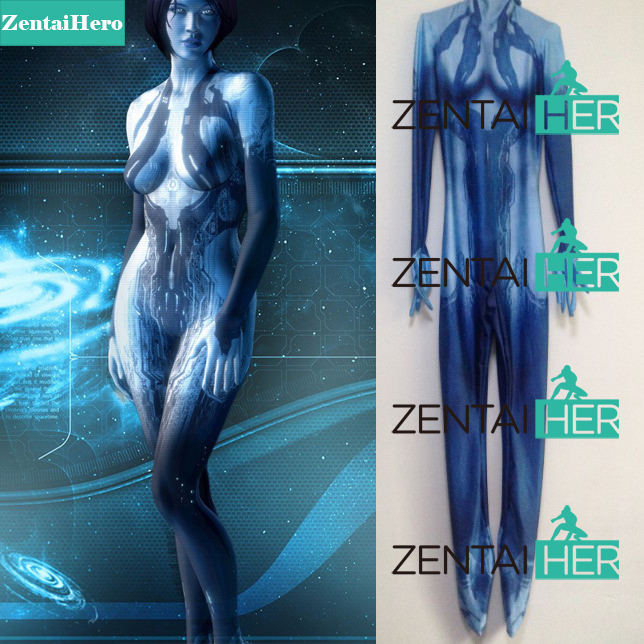 Halo Cortana Costume Video Game Girl Cortana Cosplay Suit