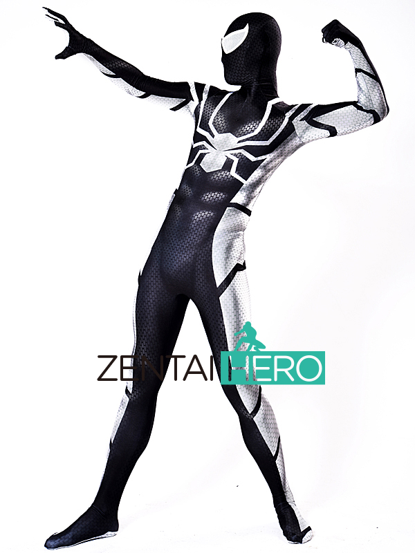 Black Anti-Venom Spiderman Costume 3D Printed Superhero