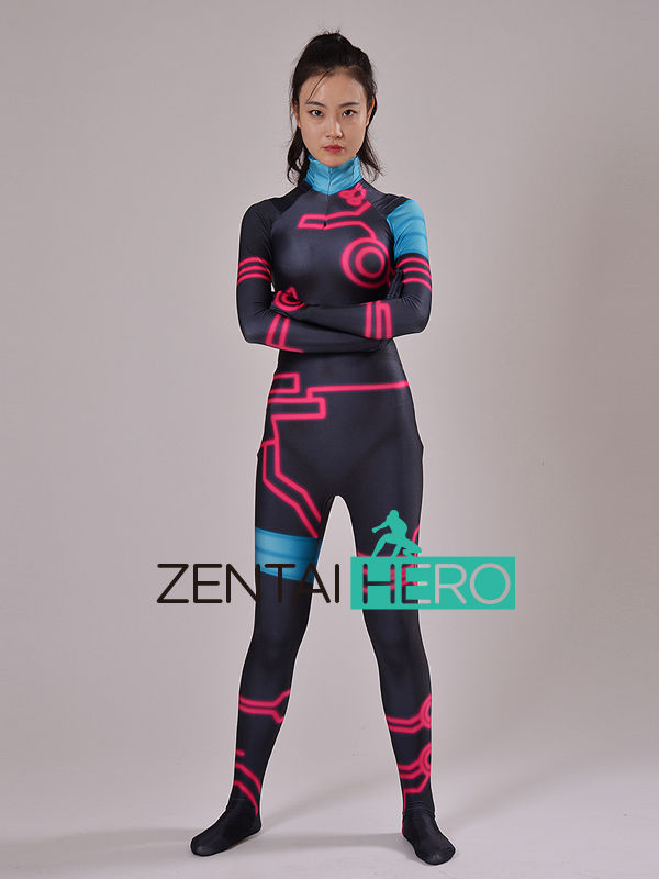 3D Print Adult Anti-Spiral Nia Zentai Catsuit Costume