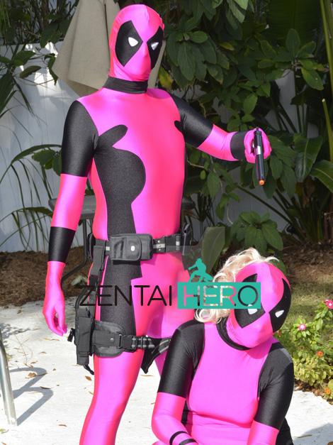 Fuschia And Black Deadpool Costume