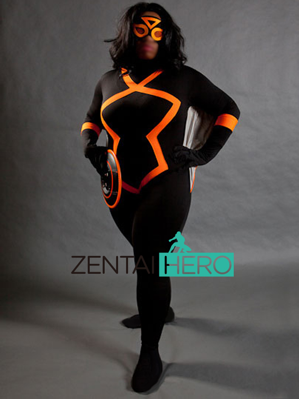 Black and Orange Spider Woman Sexy Halloween Costume