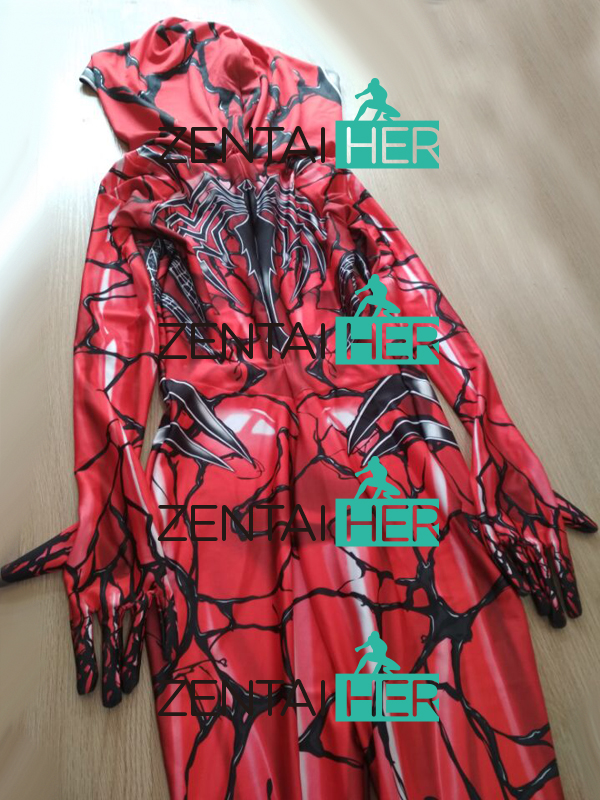 3D Printed Carnage Gwen Spidergirl Cosplay Costume Hooded