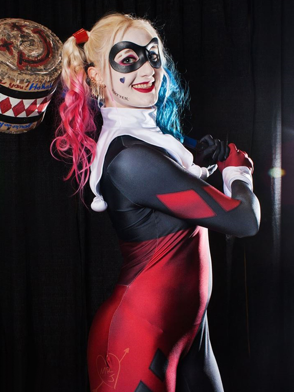 3D Printed Harley Quinn Cosplay Costume Super Villain Superhero