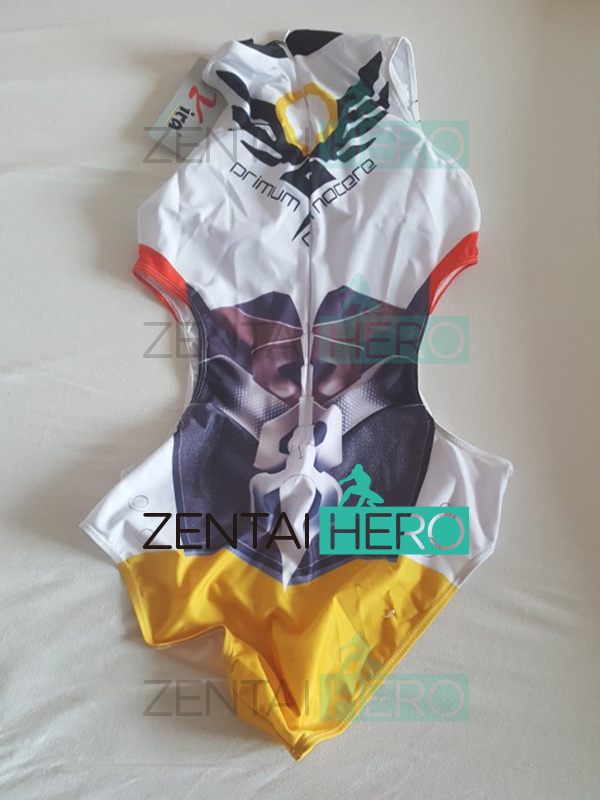 Mercy Cosplay Costume Mercy Printed Swimwear Zentai Bodysuit