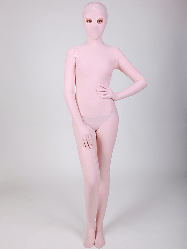 Girl Pink Smooth Full Body Lycra Second Skin Tight Bodysuit