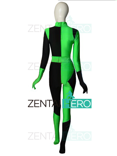 Black&Green Super Villain Shego Of Kim Possible Cosplay Costume
