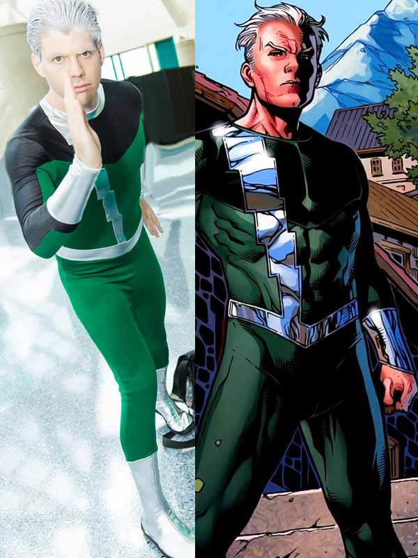 X-men Quicksilver Cosplay Costume Green