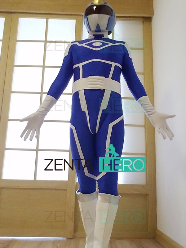 Blue And White Ranger Cosplay Costume Zentai Halloween