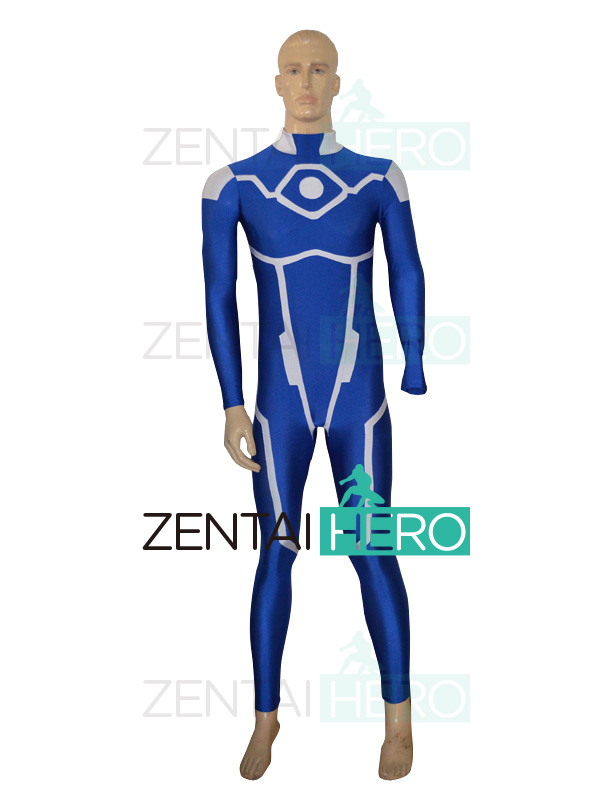 Blue And White Ranger Cosplay Costume Zentai Halloween