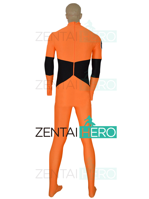 Orange And Black Orange Lantern Cosplay Costume Bodysuit