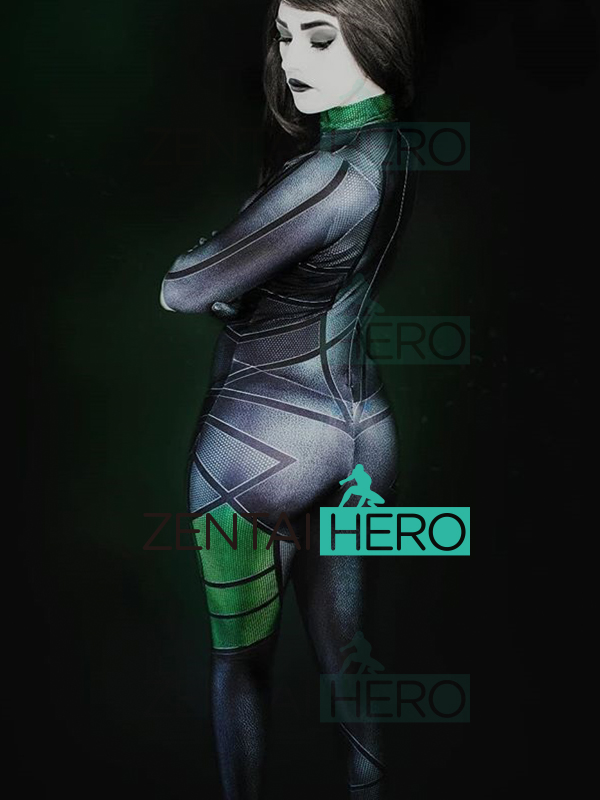 3D Printed Shego Of Kim Possible Cosplay Costume Halloween