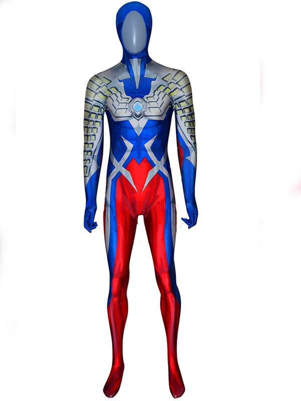 3D Printing Lycra UItraman Zero Cosplay Costume Open Face