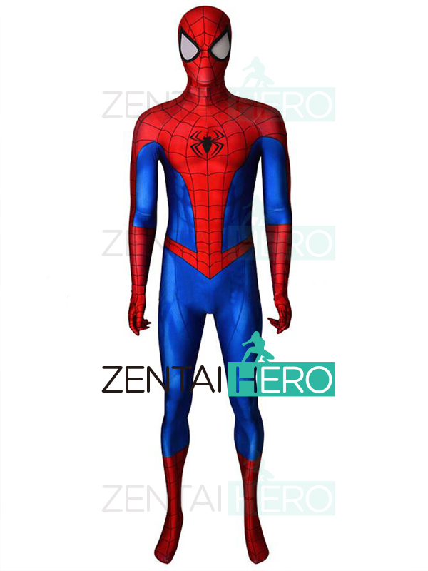 3D Printed PS4 Classic Spiderman Costume Halloween Cosplay Suit