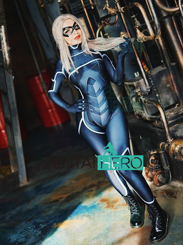 3D Printed The Heist Black Cat Spider-man Cosplay Costume