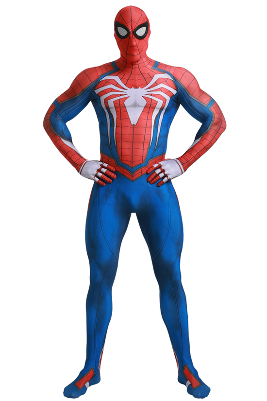 Details about   PS4 Spider-Man Cosplay Costume Halloween Spiderman Zentai Suit for Adult Kids