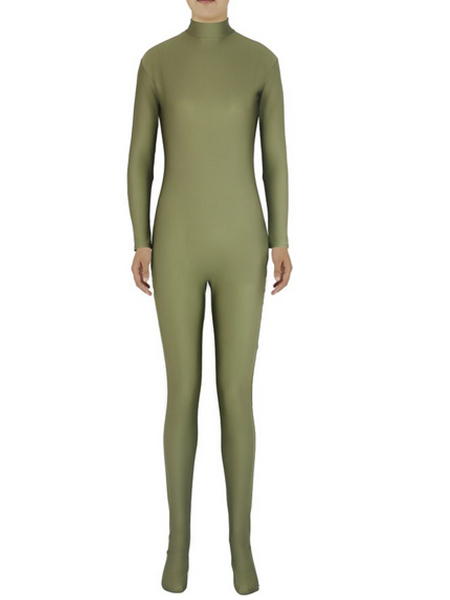 Army Green Lycra Spandex Leotard Tights Bodysuits