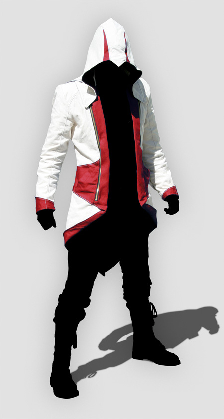 Assassin's Creed III Connor Red And White Jacket Cosplay Costum