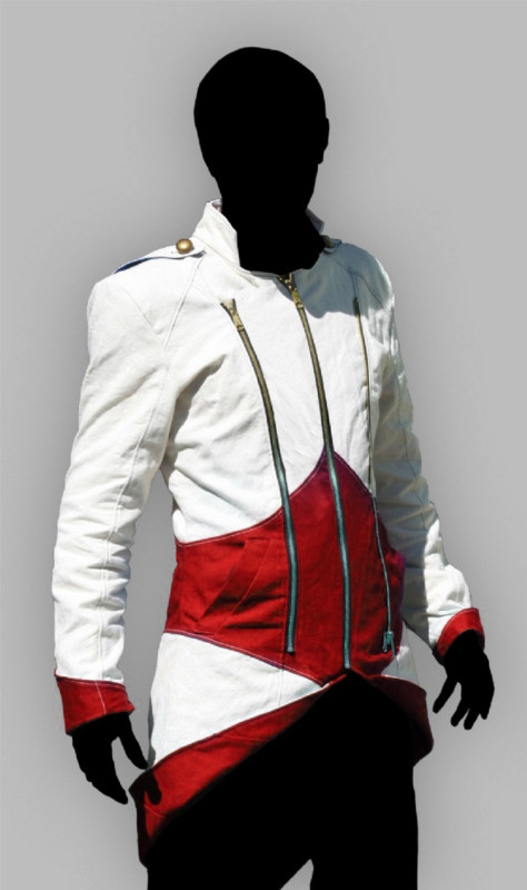 Assassin's Creed III Connor Red And White Jacket Cosplay Costum