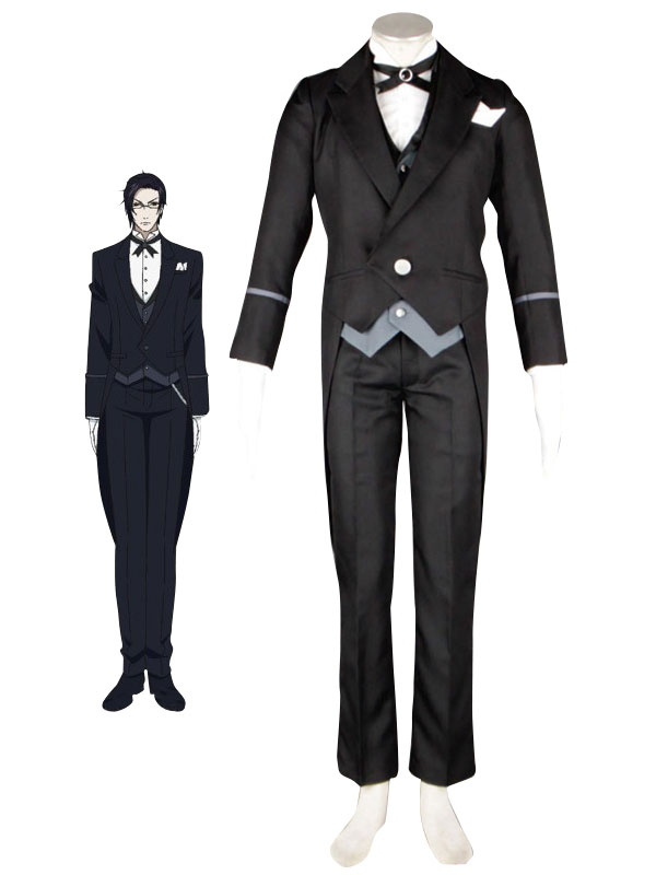 Black Butler Kuroshitsuji Claude Faustus Butler Uniform Suit Cos