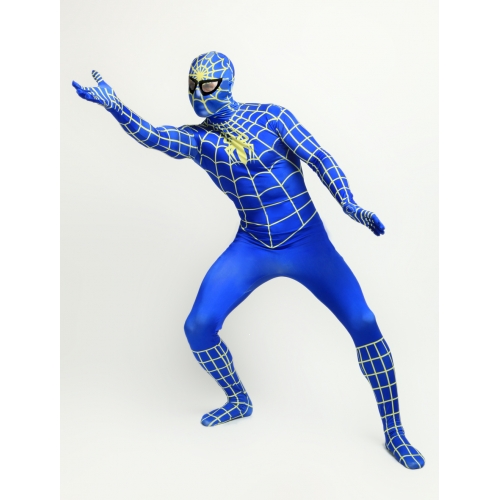 Blue Spandex Spiderman Halloween Costume