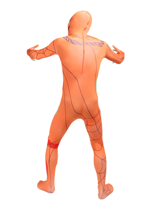 Pumpkin Monster Cosplay Lycra Orange Halloween Zentai Suit