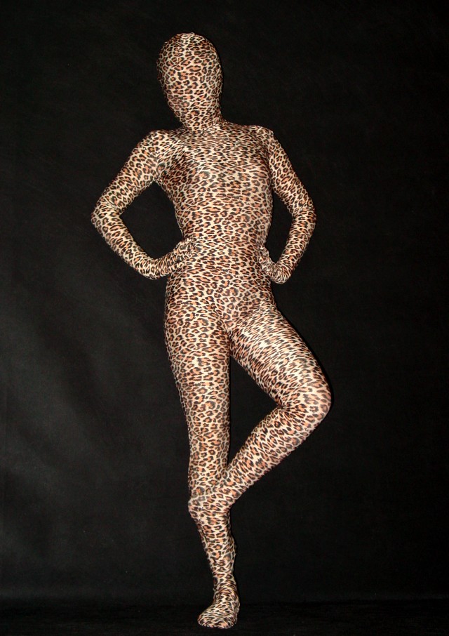 Leopard Print Lycra Spandex Zentai Suit