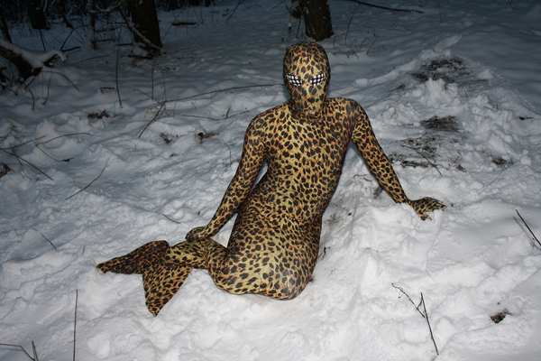 Mermaid Leopard Print Zentai Suit Halloween