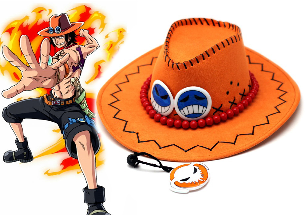 One piece Portgas·D· Ace Orange Cosplay West Cowboy Hat