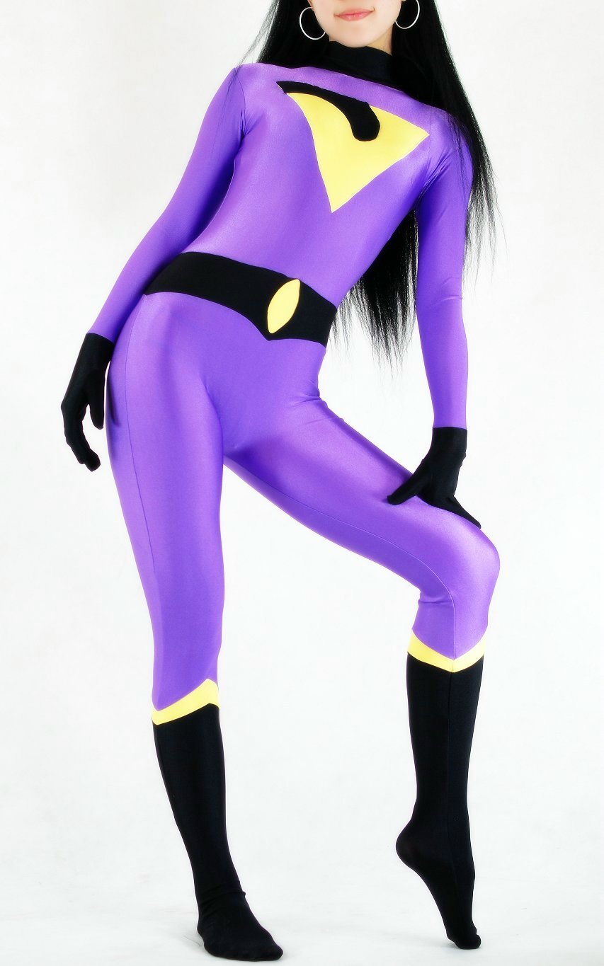 Purple DC Comics The Wonder Twins Jayna Superhero Costume