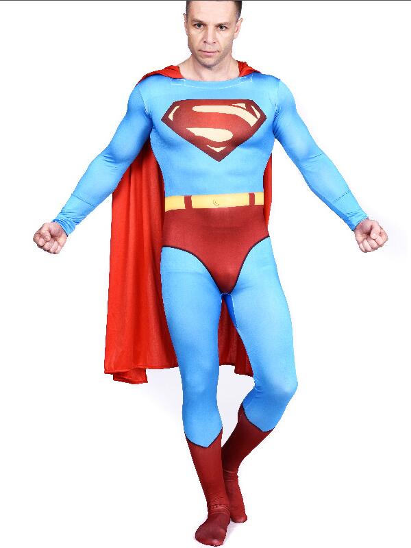 Superman Cosplay Costume Halloween Cape