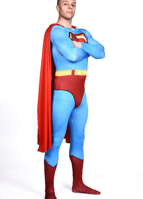 Superman Cosplay Costume Halloween Cape