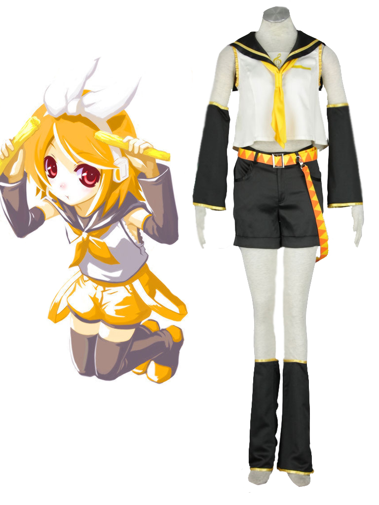 Vocaloid Girl Kagamine Rin Cosplay Costume